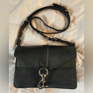 NWOT REBECCA MINKOFF BLACK LEATHER CROSSBODY